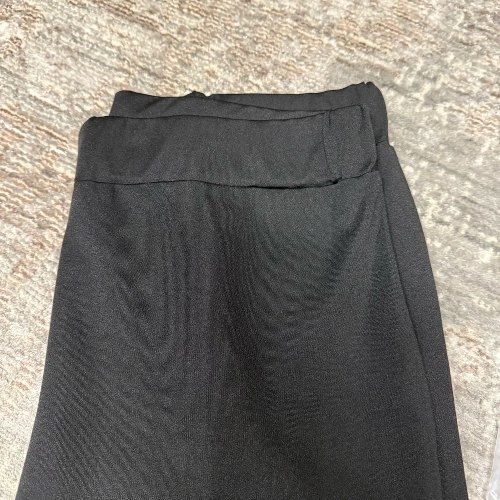 Guolezeev High Waisted Bellbottom Flare 70s Black Pants NWT - Picture 2 of 12